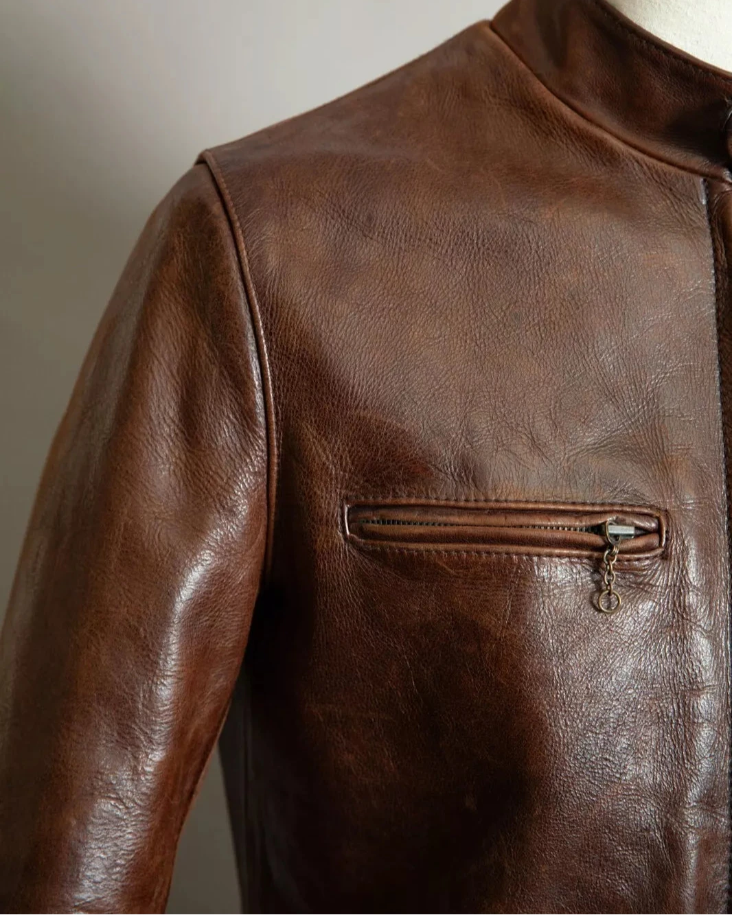 Vintage Ralph Lauren Single Rider Horsehide Leather Jacket - Small (38-40)