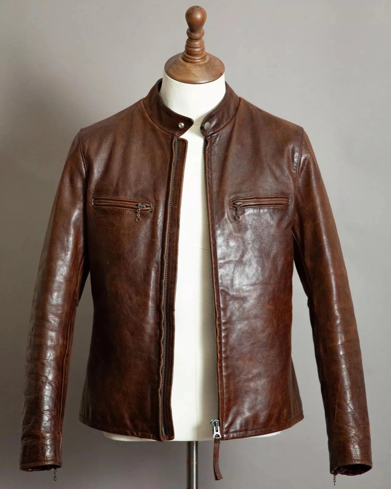 Vintage Ralph Lauren Single Rider Horsehide Leather Jacket - Small (38-40)