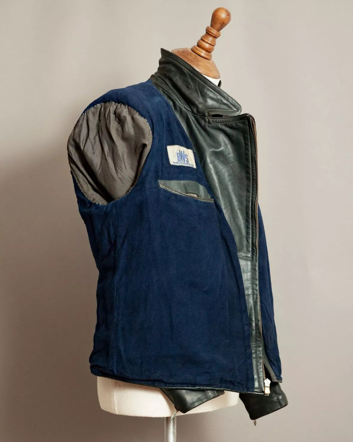Vintage 1950s German Leather Motorcycle Jacket - Medium (40-42)
