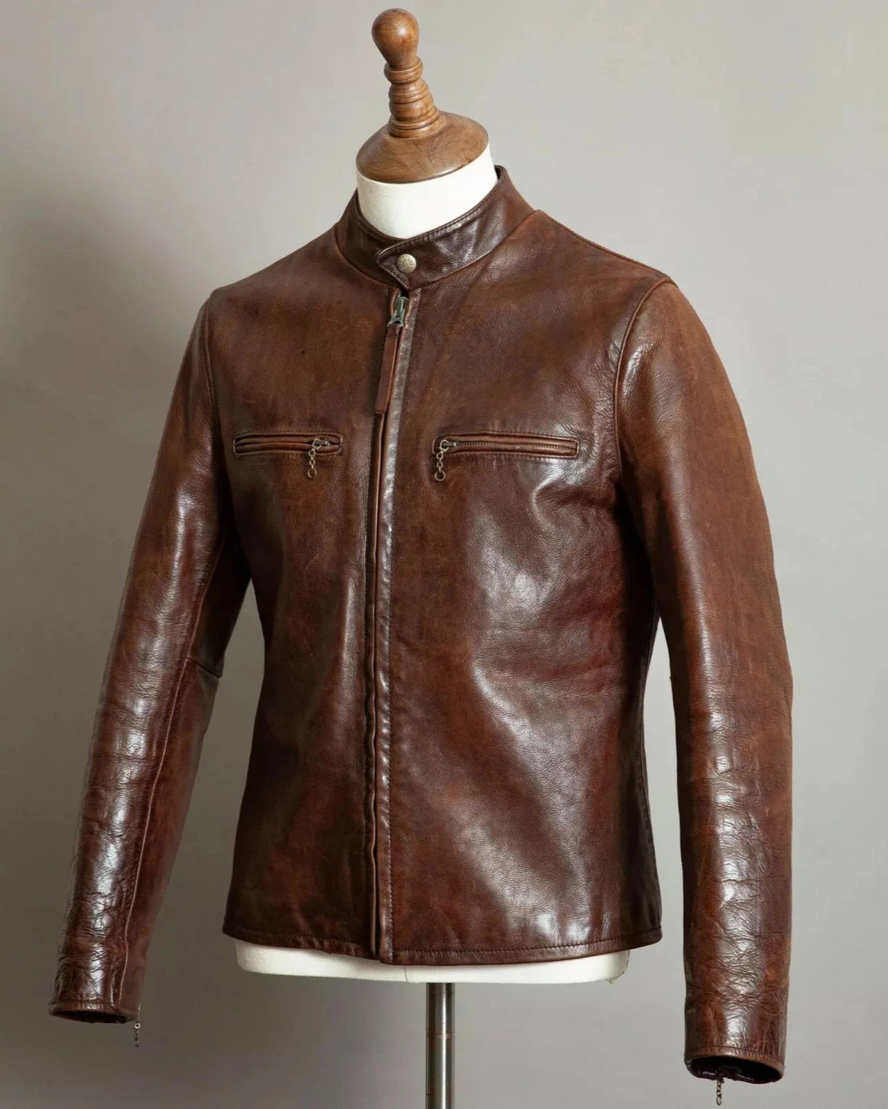 Vintage Ralph Lauren Single Rider Horsehide Leather Jacket - Small (38-40)
