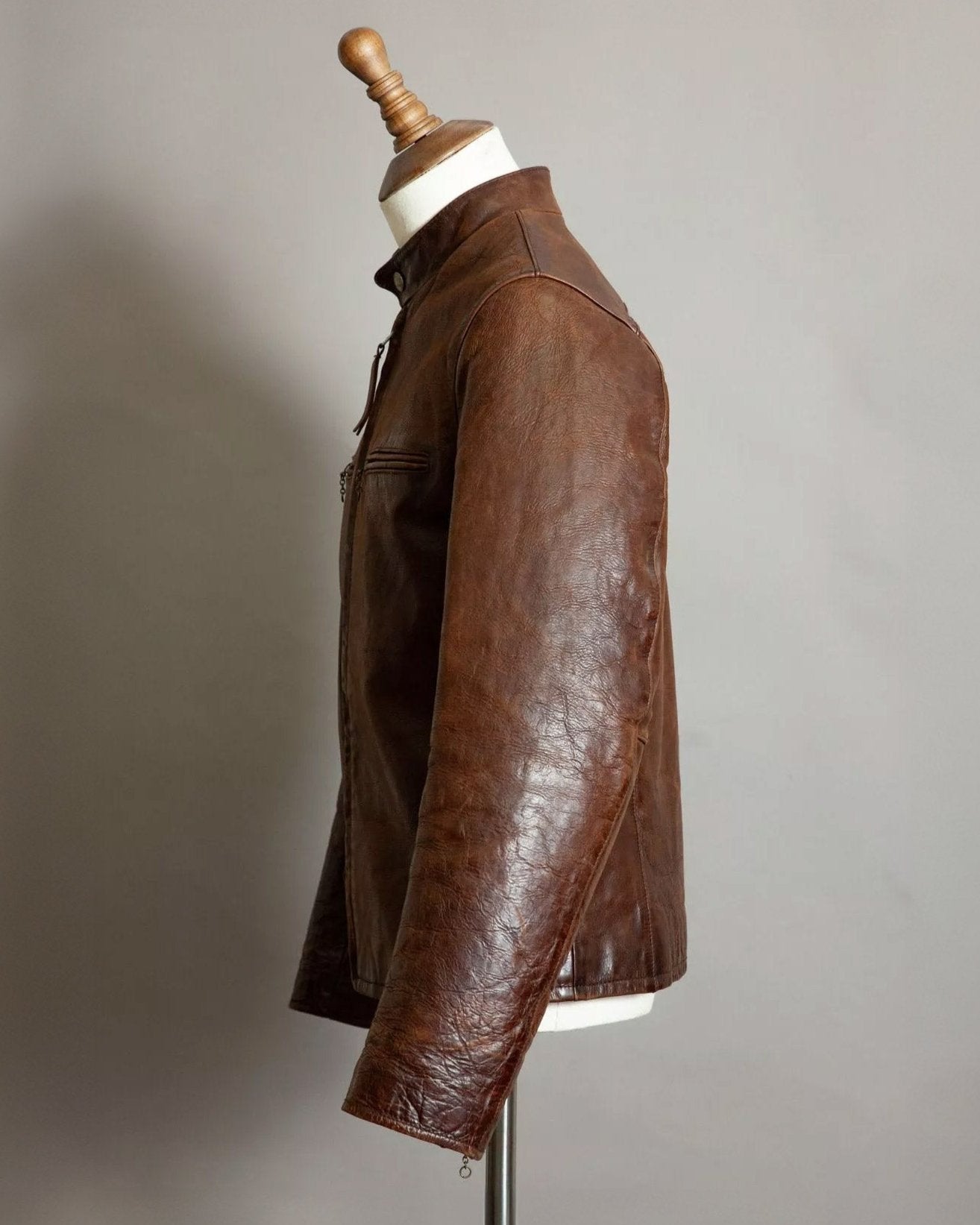 Vintage Ralph Lauren Single Rider Horsehide Leather Jacket - Small (38-40)