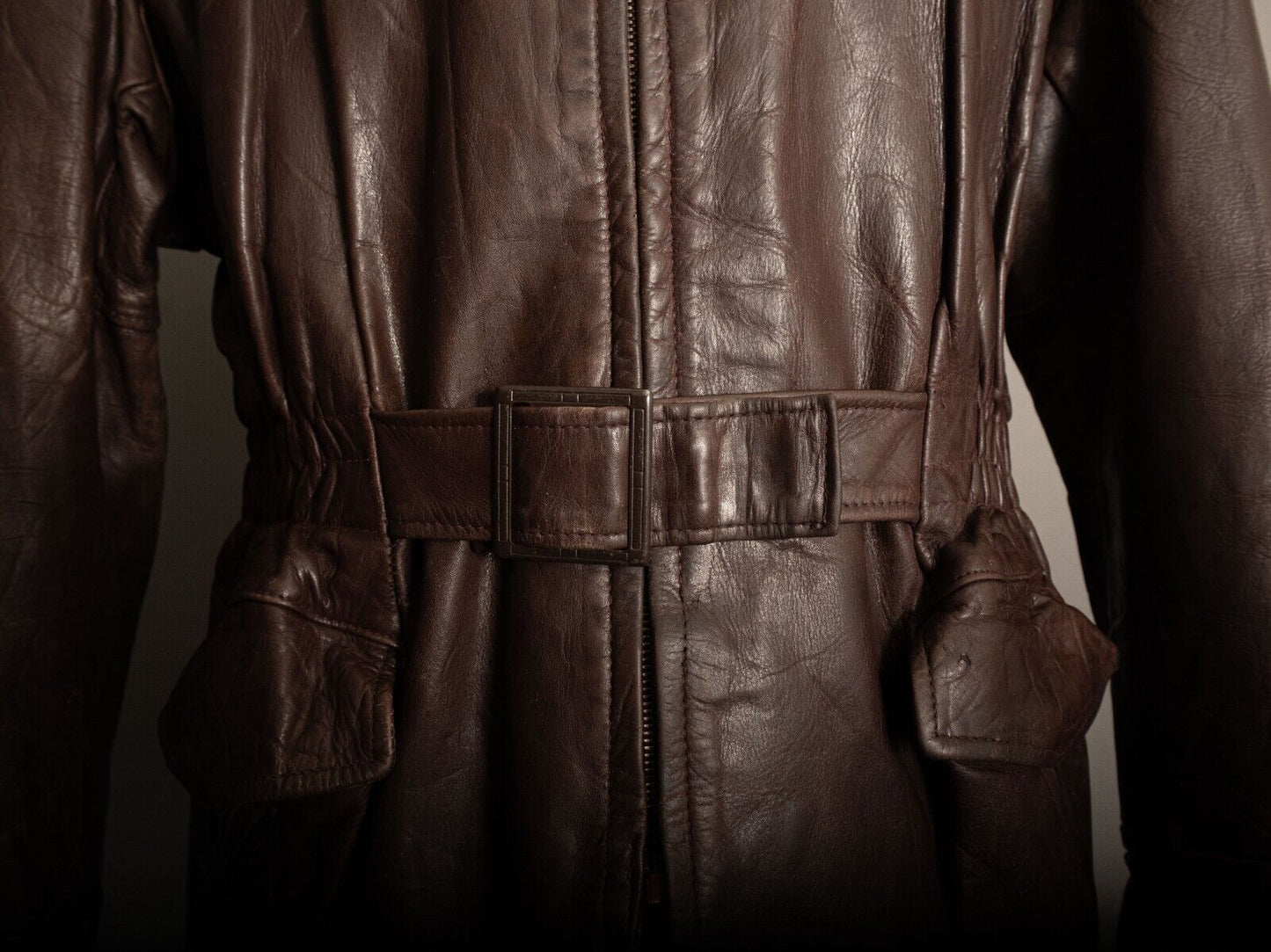 Vintage Canadian 1930s Horsehide Leather Jacket - Large ( 42-44)