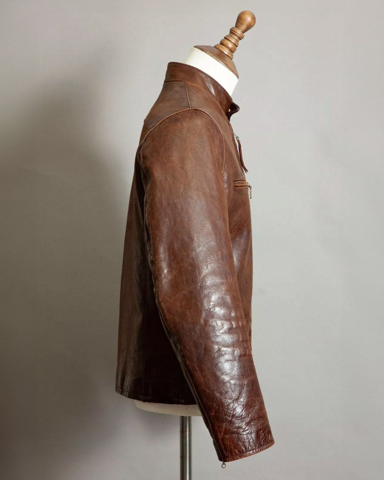 Vintage Ralph Lauren Single Rider Horsehide Leather Jacket - Small (38-40)