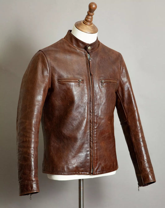 Vintage Ralph Lauren Single Rider Horsehide Leather Jacket - Small (38-40)