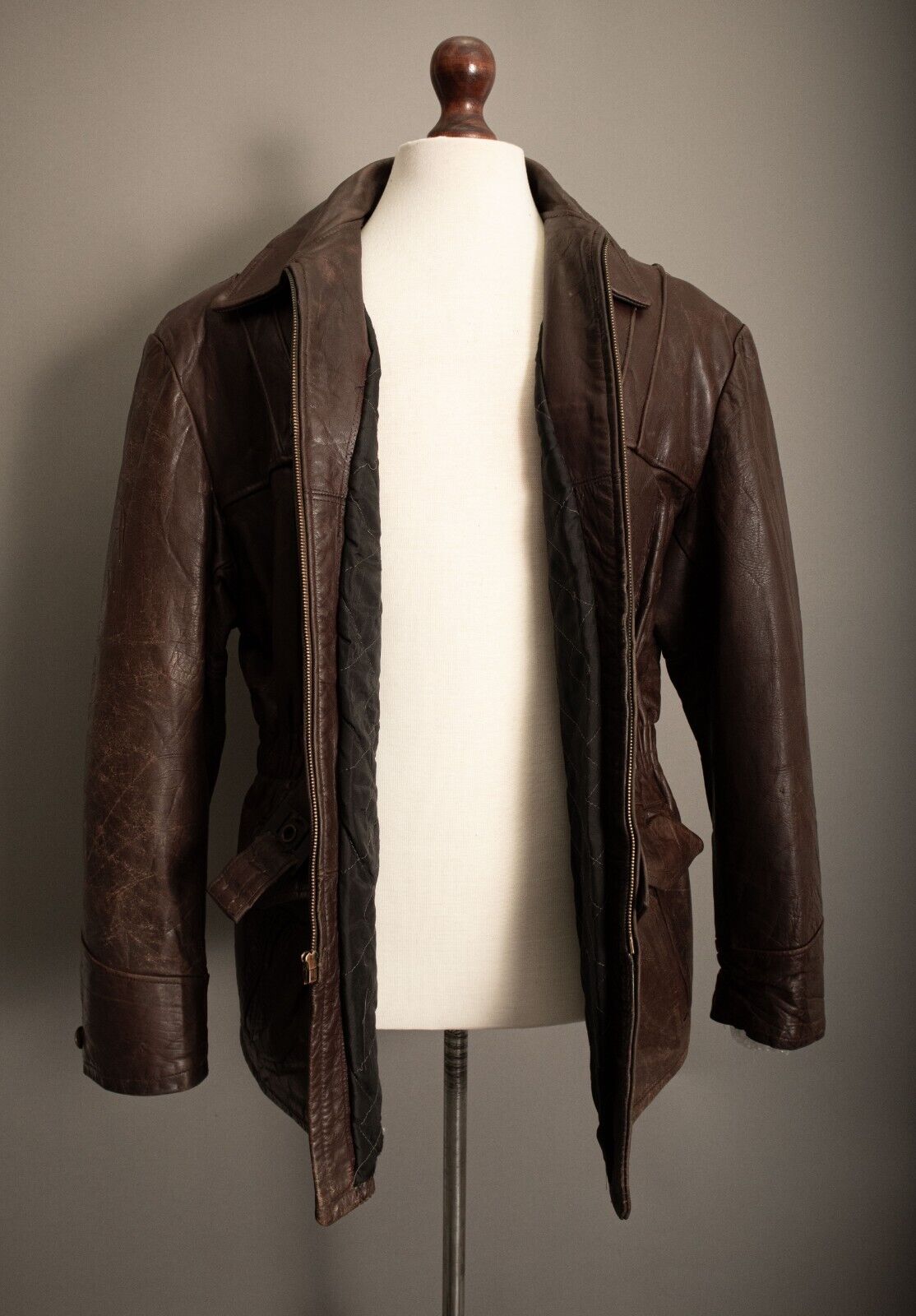 Vintage Canadian 1930s Horsehide Leather Jacket - Large ( 42-44)