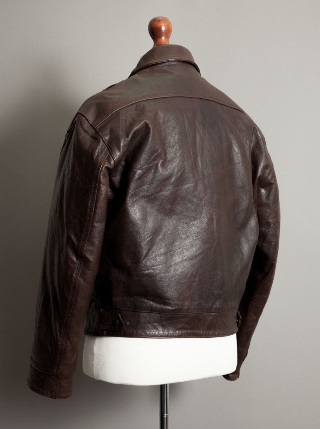 Vintage 1950s French Horsehide Leather Motorcycle Jacket - Large (42-44)