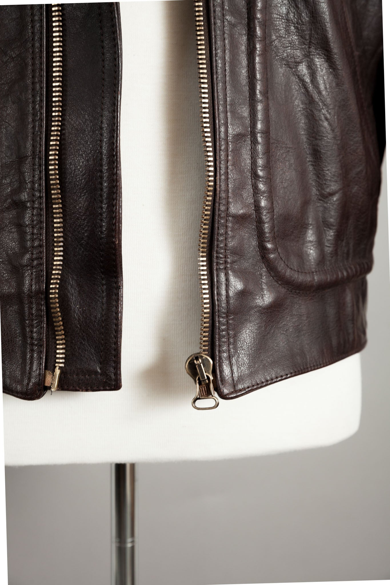 Vintage 1950s French Horsehide Leather Motorcycle Jacket - Large (42-44)
