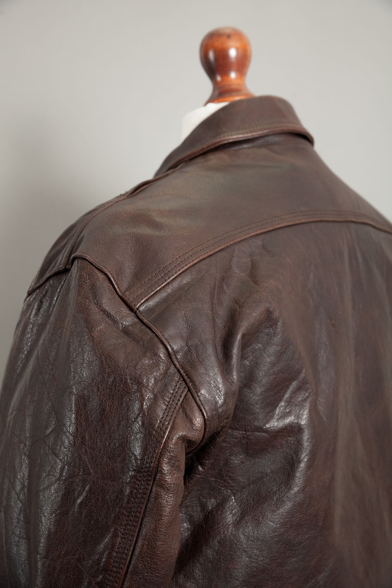 Vintage 1950s French Horsehide Leather Motorcycle Jacket - Large (42-44)