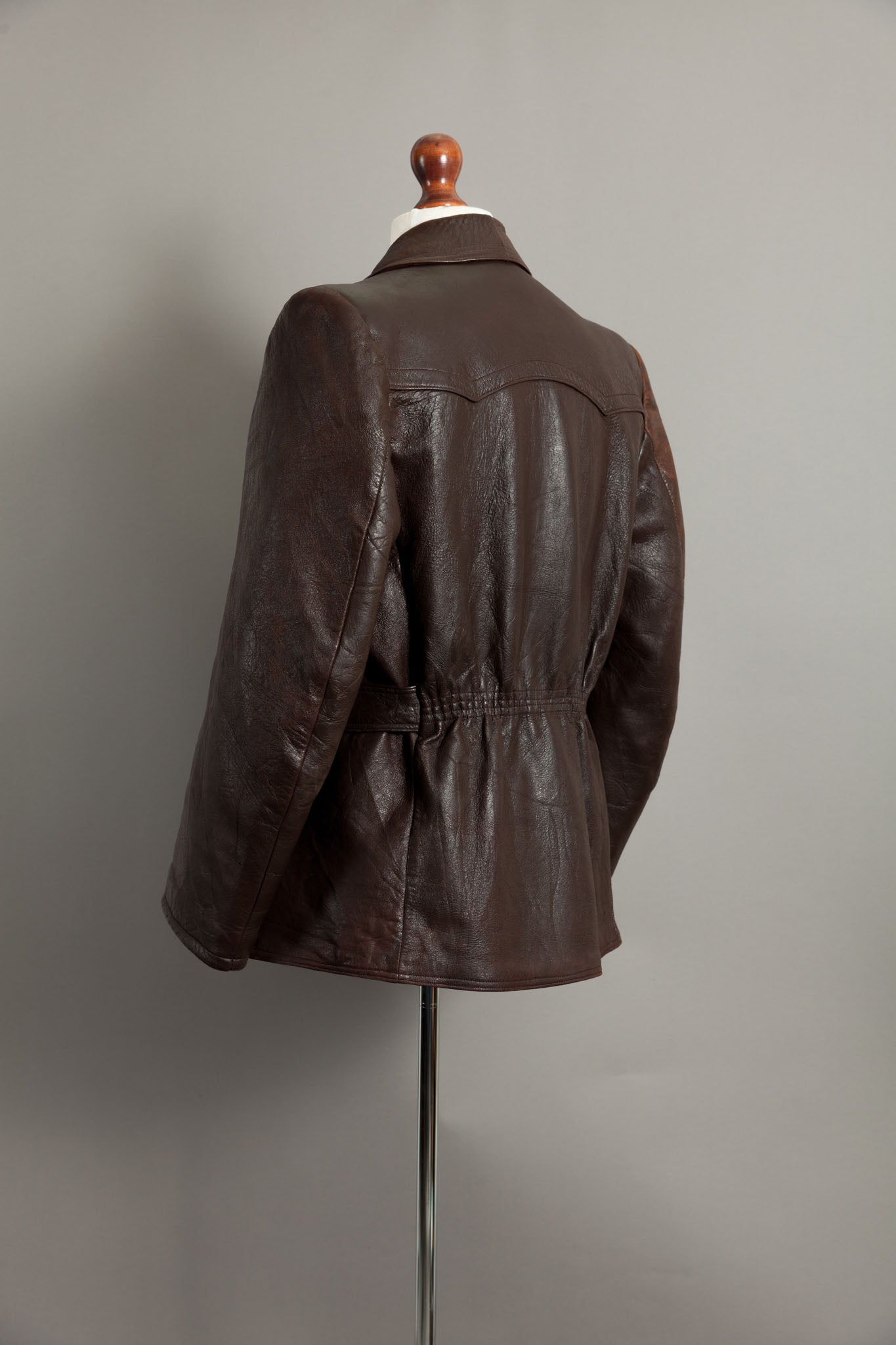 Vintage WW2 1940s German Leather Dispatch Rider Cyclist Jacket - Large (42-44)