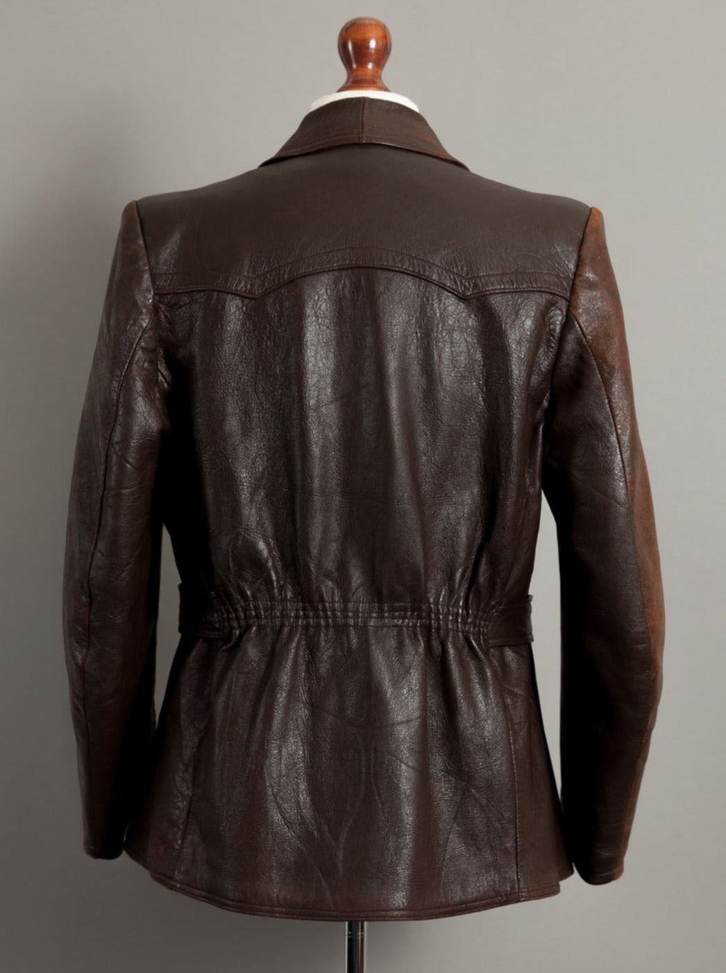 Vintage WW2 1940s German Leather Dispatch Rider Cyclist Jacket - Large (42-44)
