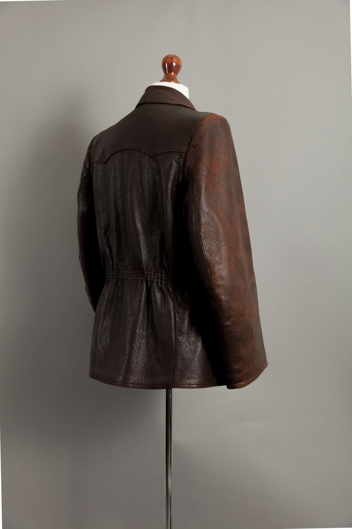 Vintage WW2 1940s German Leather Dispatch Rider Cyclist Jacket - Large (42-44)