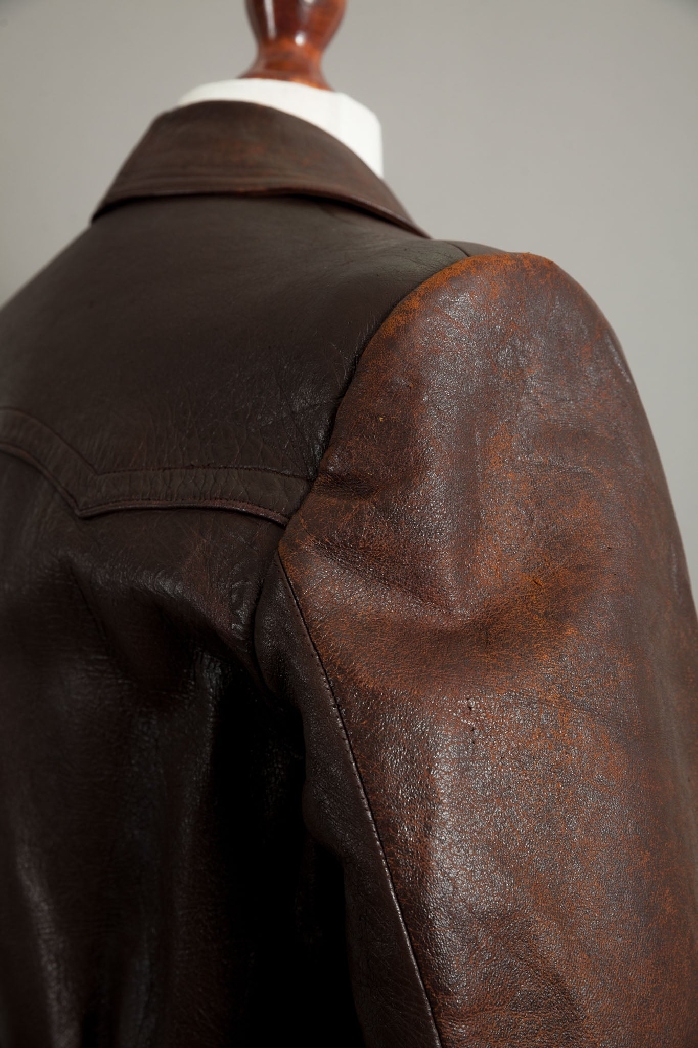 Vintage WW2 1940s German Leather Dispatch Rider Cyclist Jacket - Large (42-44)