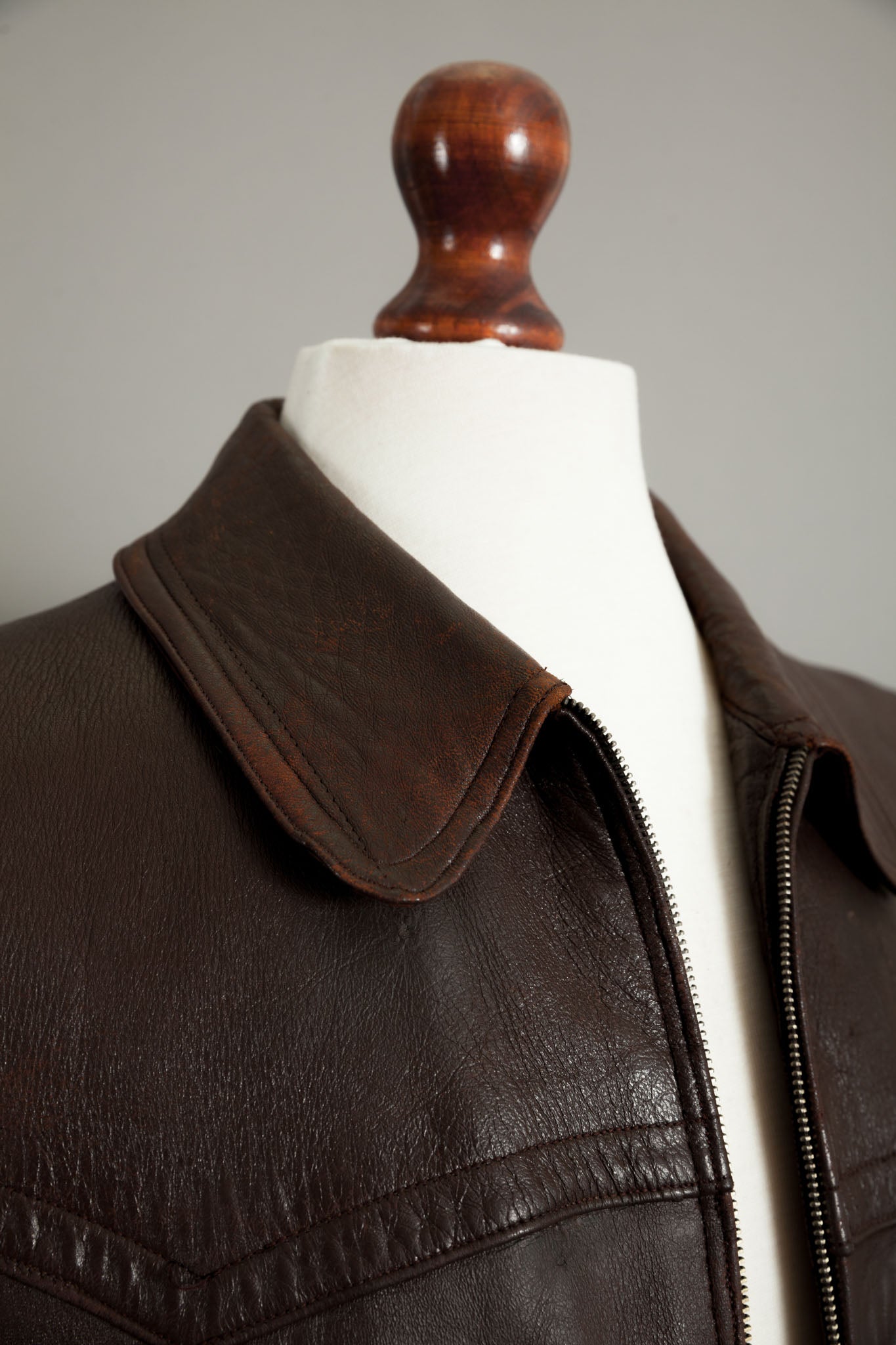 Vintage WW2 1940s German Leather Dispatch Rider Cyclist Jacket - Large (42-44)