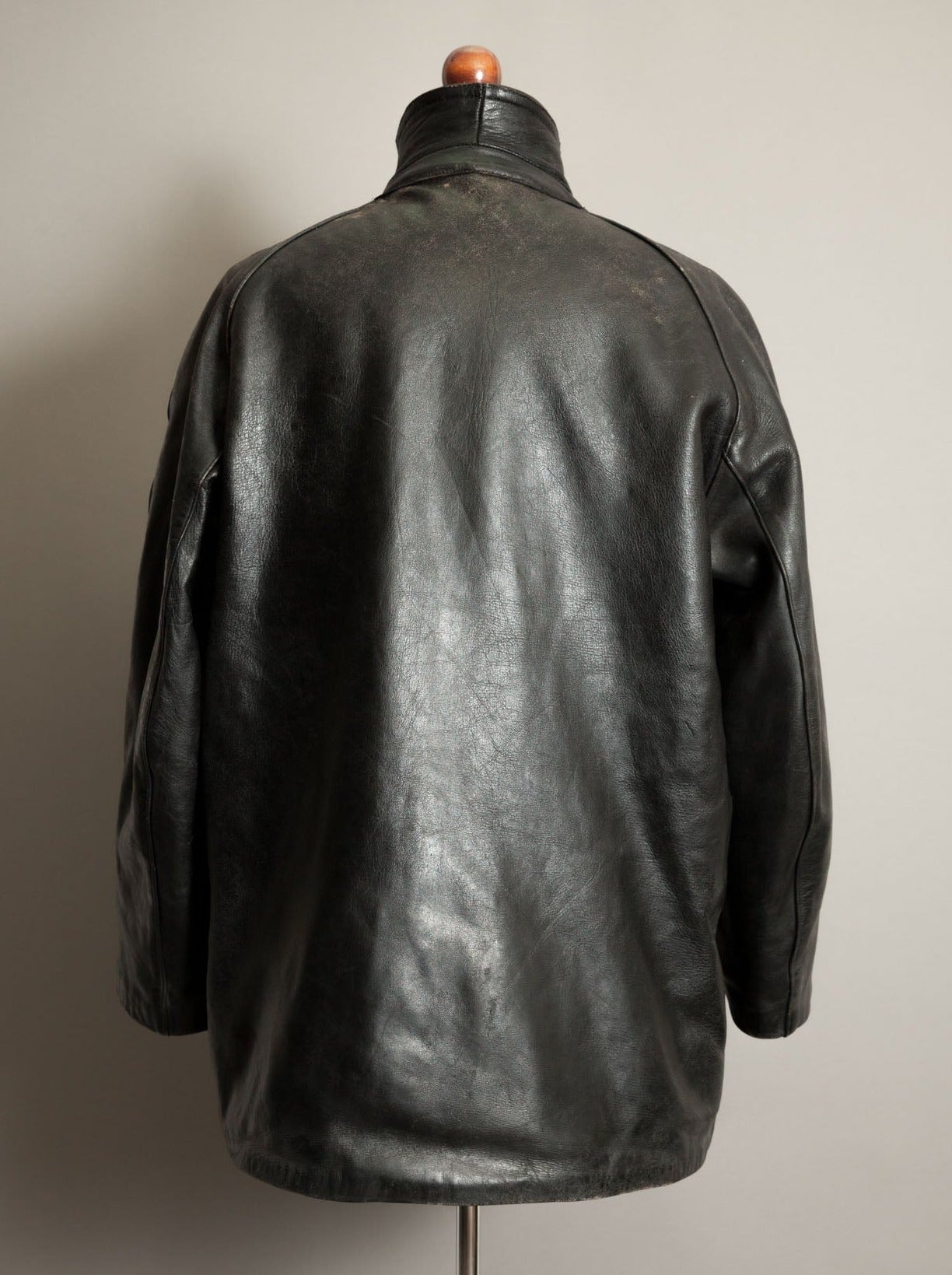 Vintage 1940s Italian Police Officers Leather Jacket - XL (46)