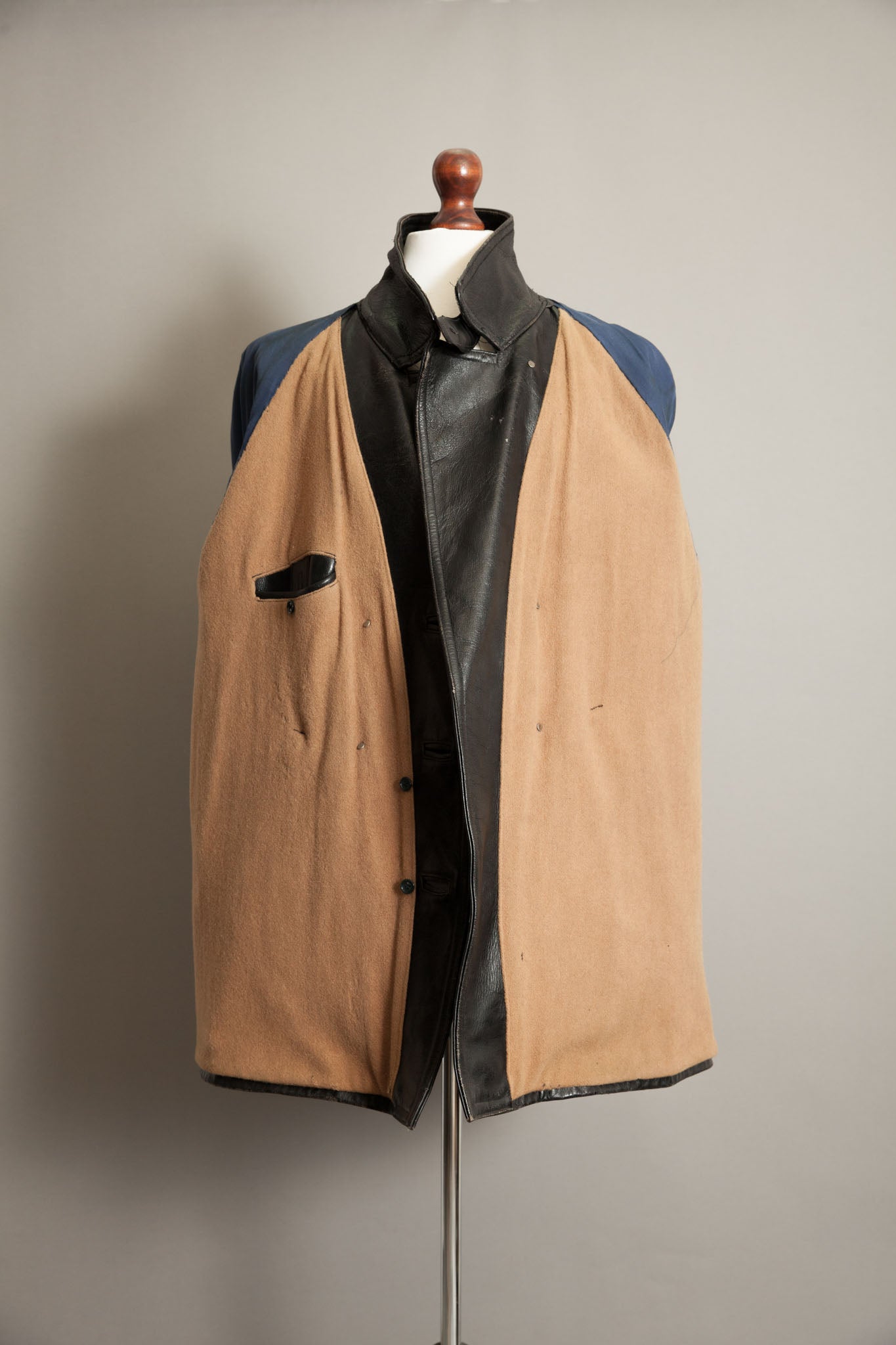 Vintage 1940s Italian Police Officers Leather Jacket - XL (46)