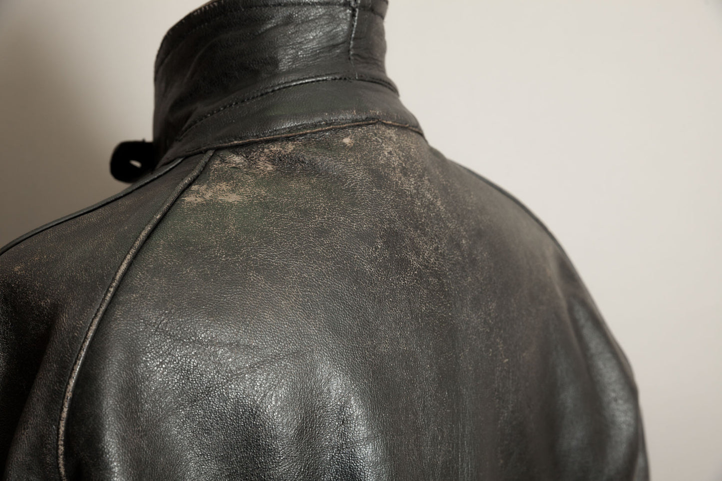 Vintage 1940s Italian Police Officers Leather Jacket - XL (46)
