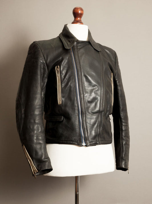 Vintage 1940s German Motorcycle Flight Jacket - Small (38-40)