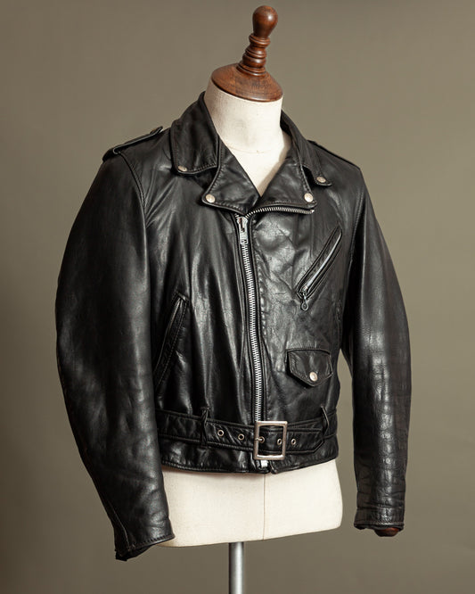 Vintage Schott Perfecto 118 Naked Cowhide Leather Biker Jacket - Small (38)