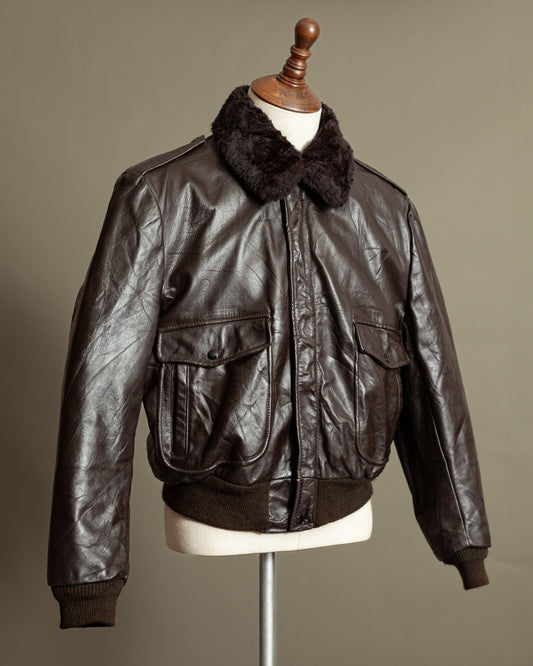 Vintage 1960s Cooper A-2 Leather Flight Jacket – Made in USA (46)