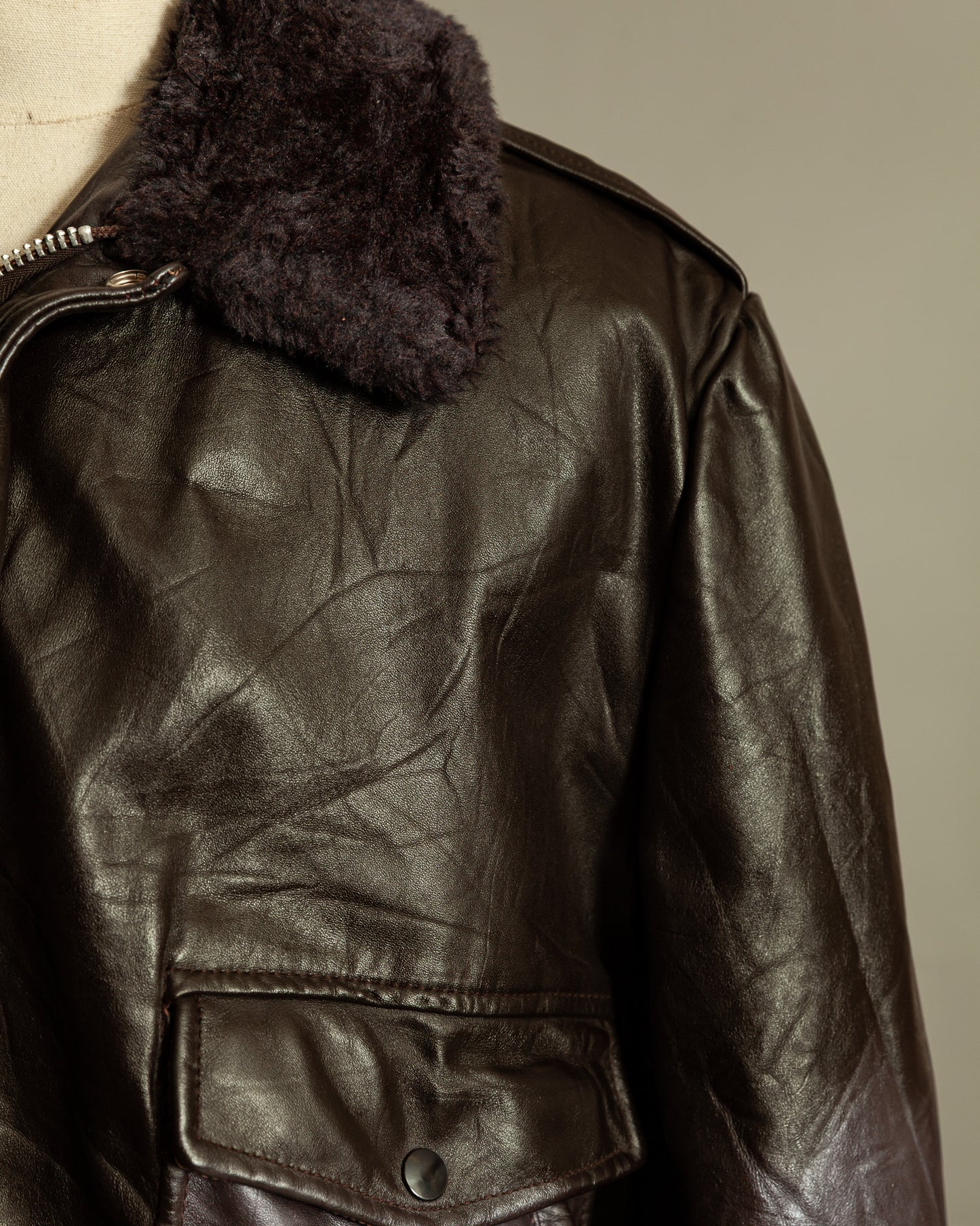 Vintage 1960s Cooper A-2 Leather Flight Jacket – Made in USA (46)