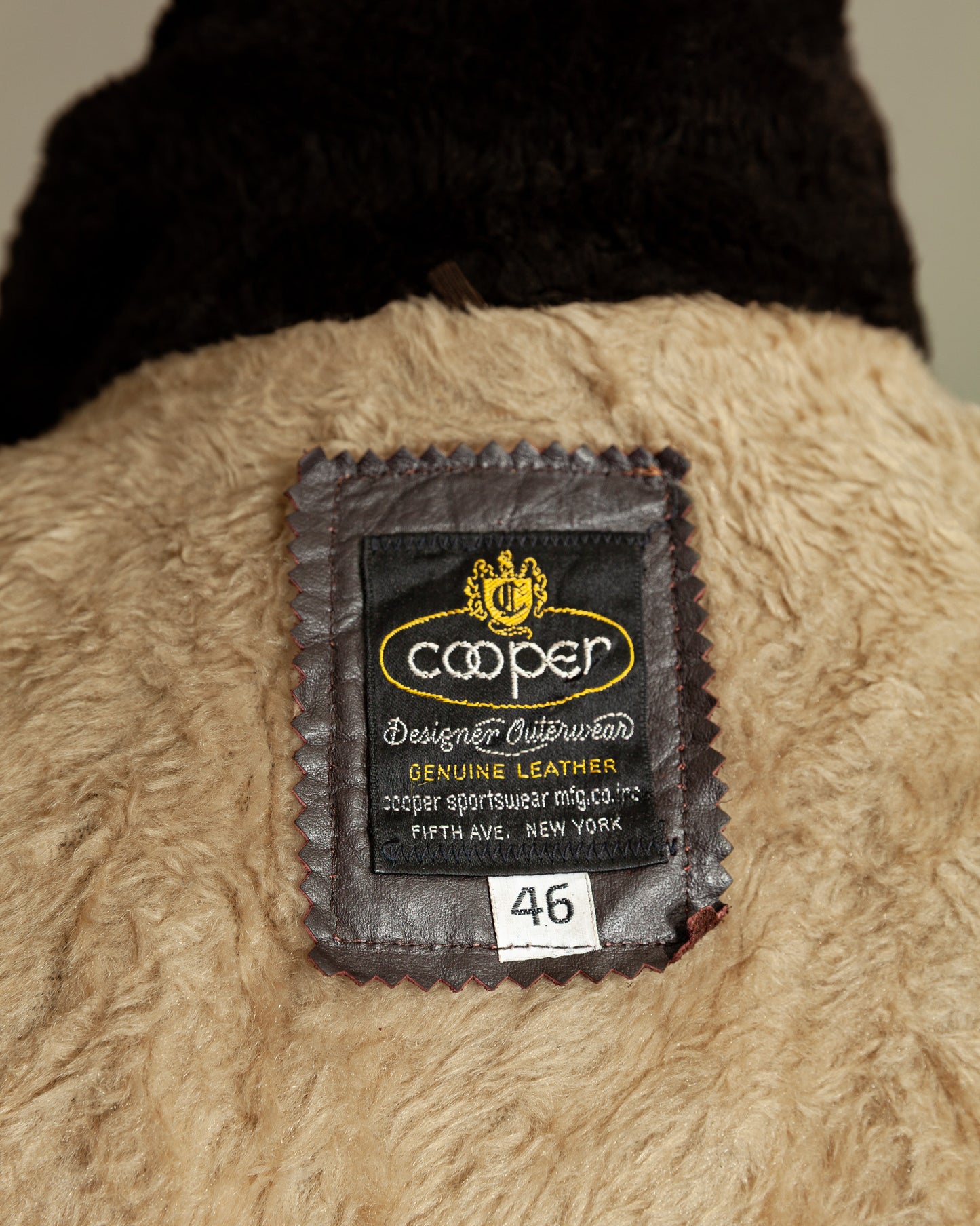 Vintage 1960s Cooper A-2 Leather Flight Jacket – Made in USA (46)