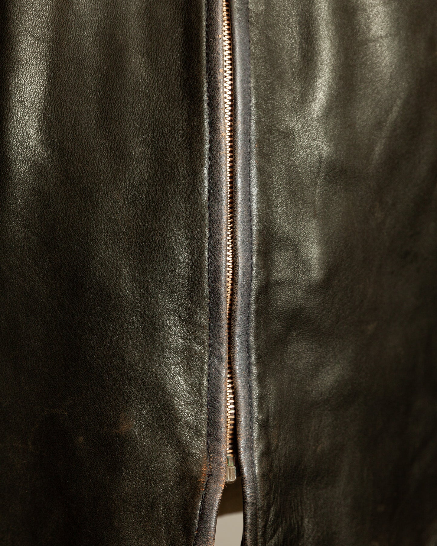 Vintage 1950s French Leather Workwear Jacket - Medium (42-44)