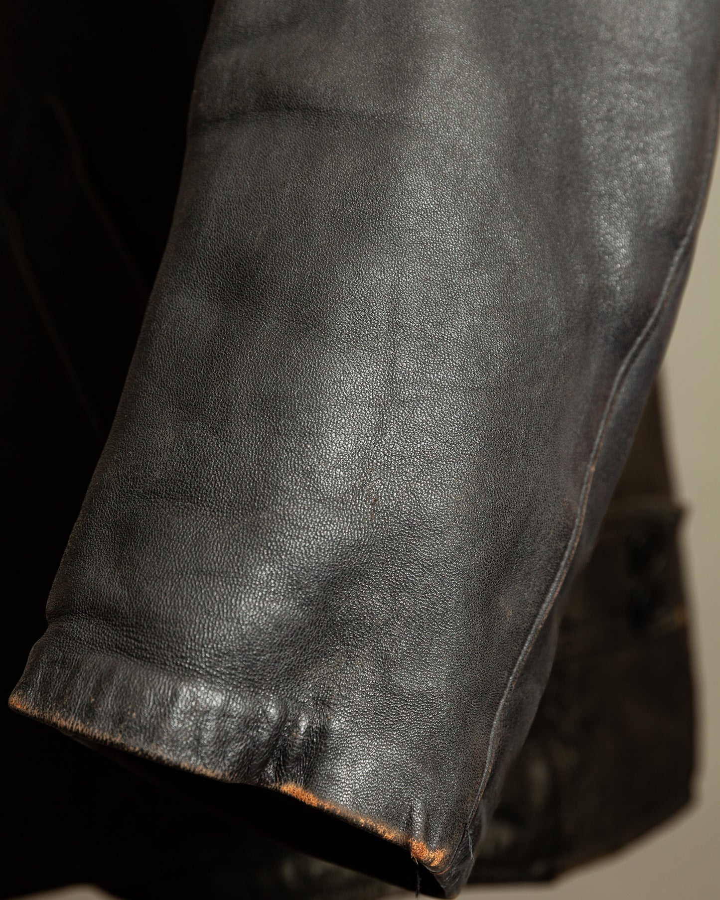 Vintage 1950s French Leather Workwear Jacket - Medium (42-44)