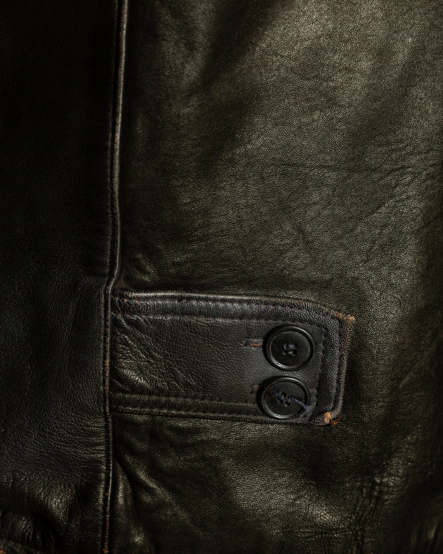 Vintage 1950s French Leather Workwear Jacket - Medium (42-44)