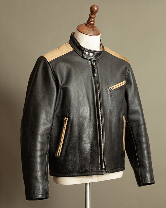 Vintage Schott LC BL71 Two-Tone Café Racer Leather Jacket – Large (44)