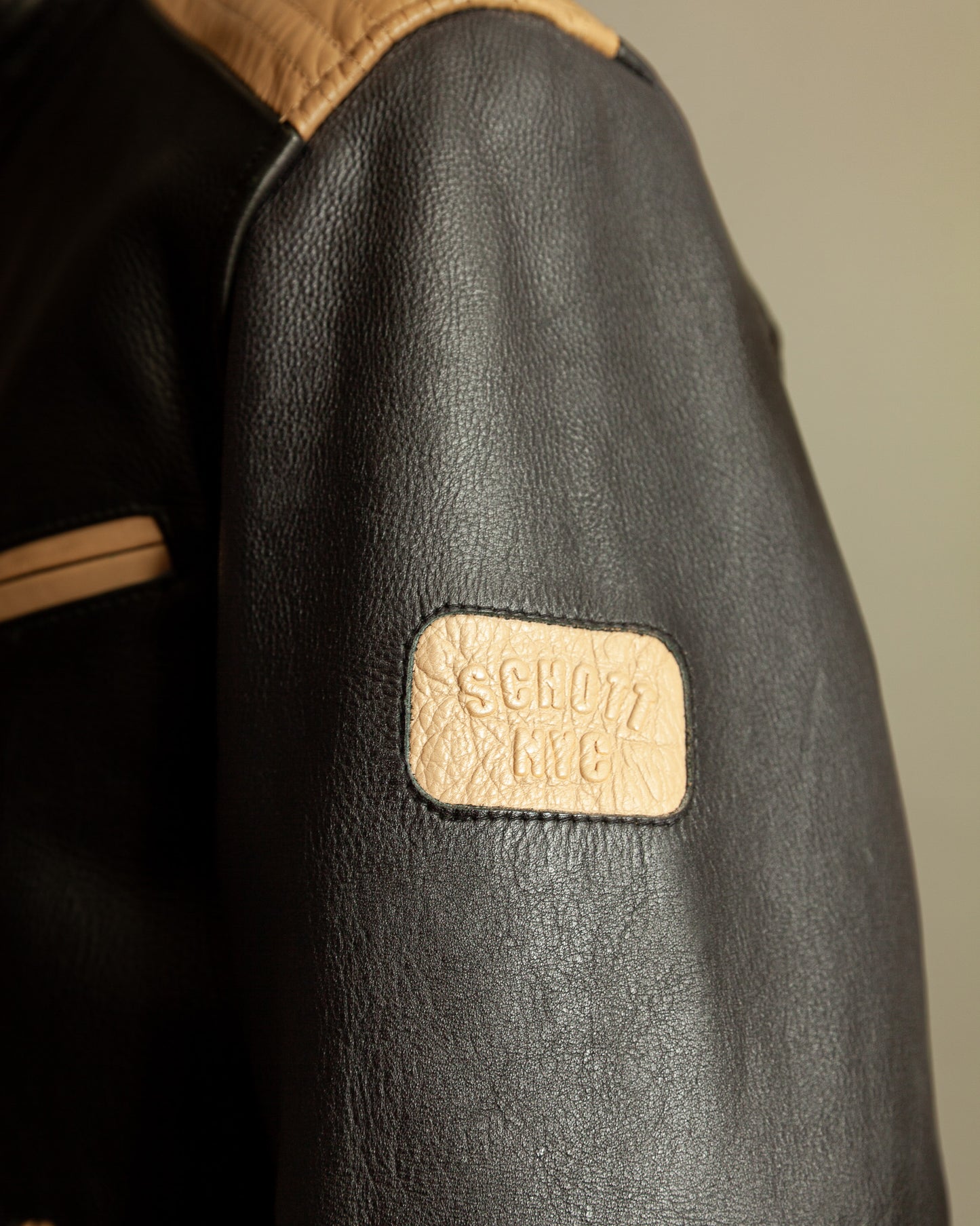 Vintage Schott LC BL71 Two-Tone Café Racer Leather Jacket – Large (44)