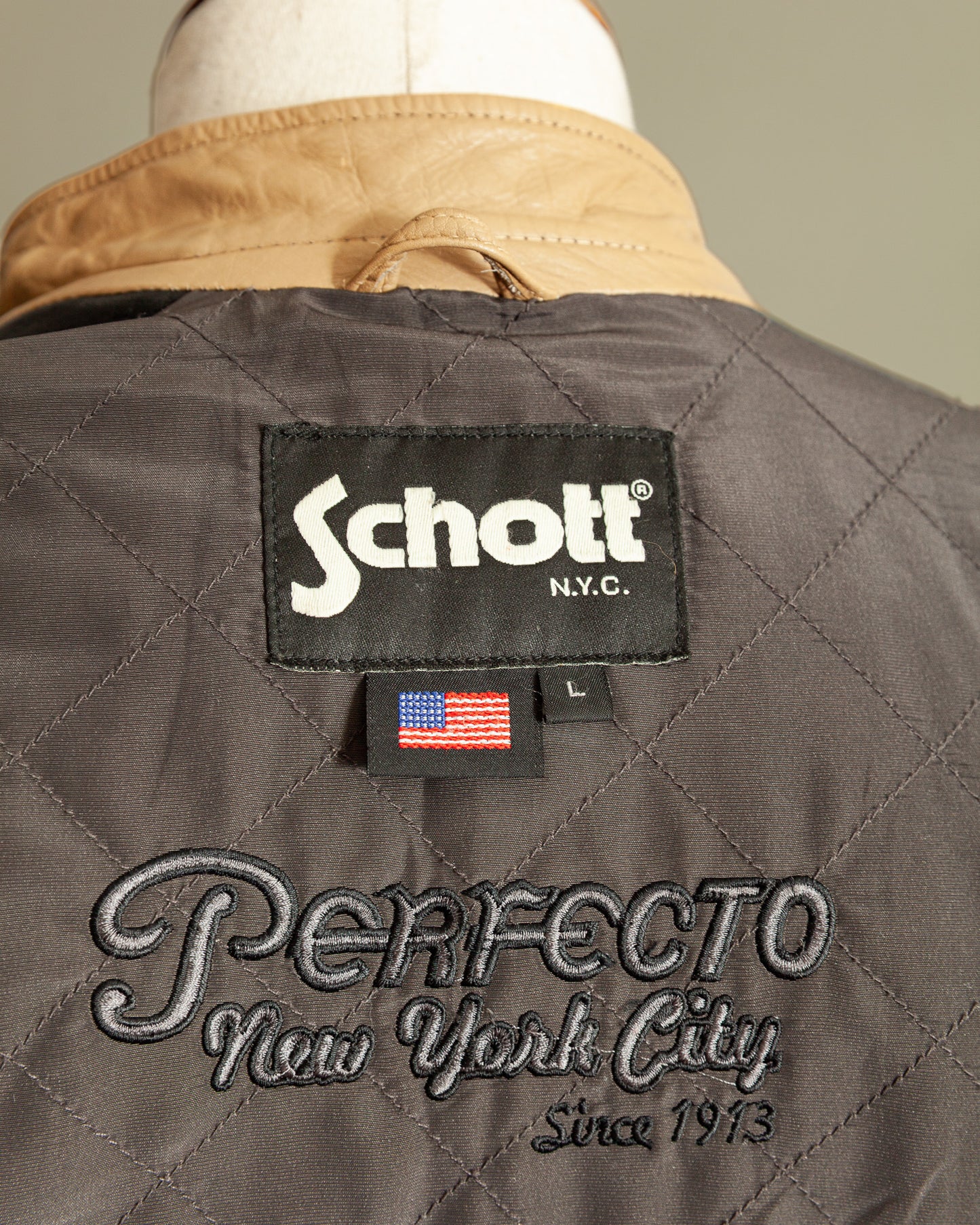 Vintage Schott LC BL71 Two-Tone Café Racer Leather Jacket – Large (44)