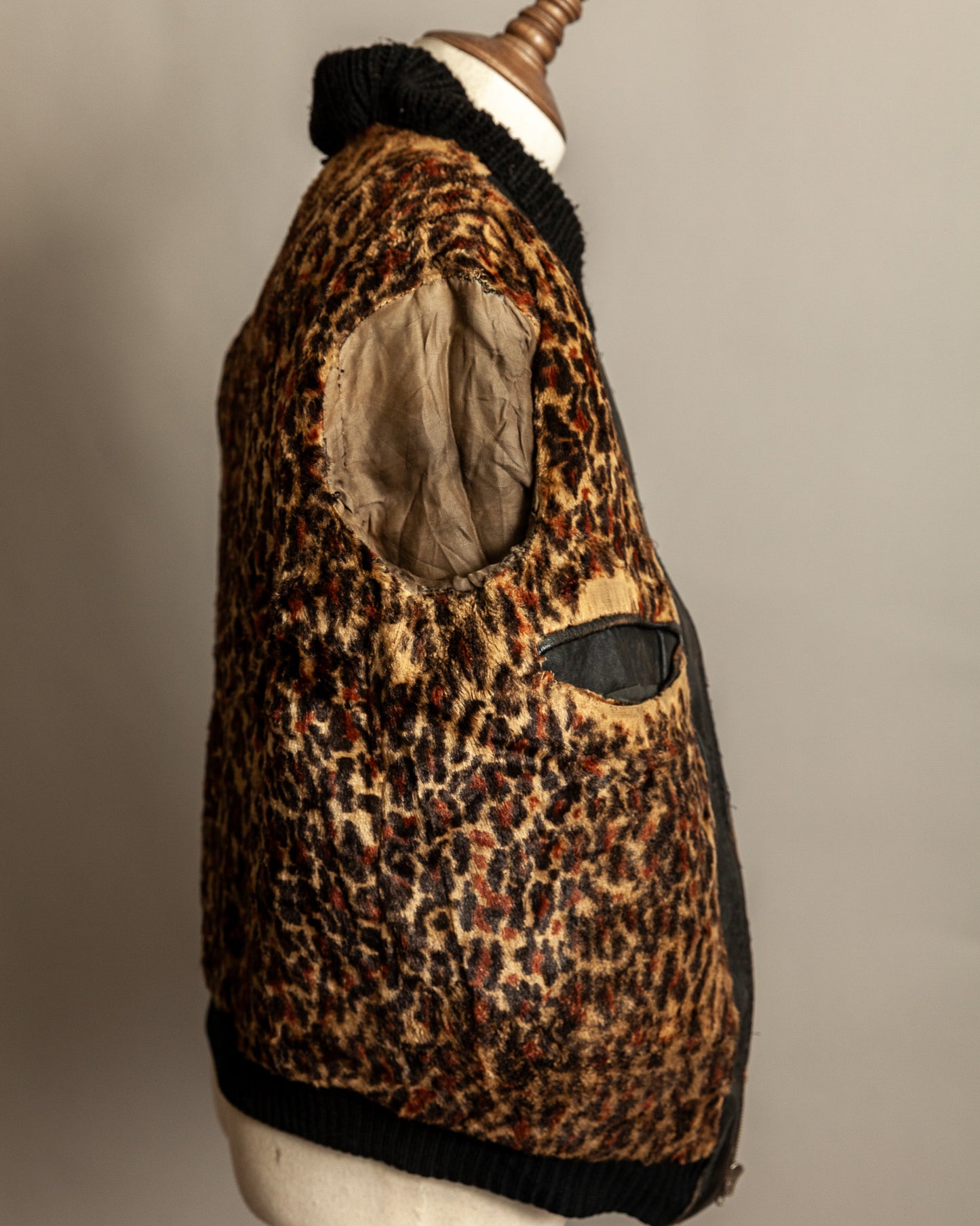 1950s West German Vintage Leather Blouson Jacket - Medium (42)