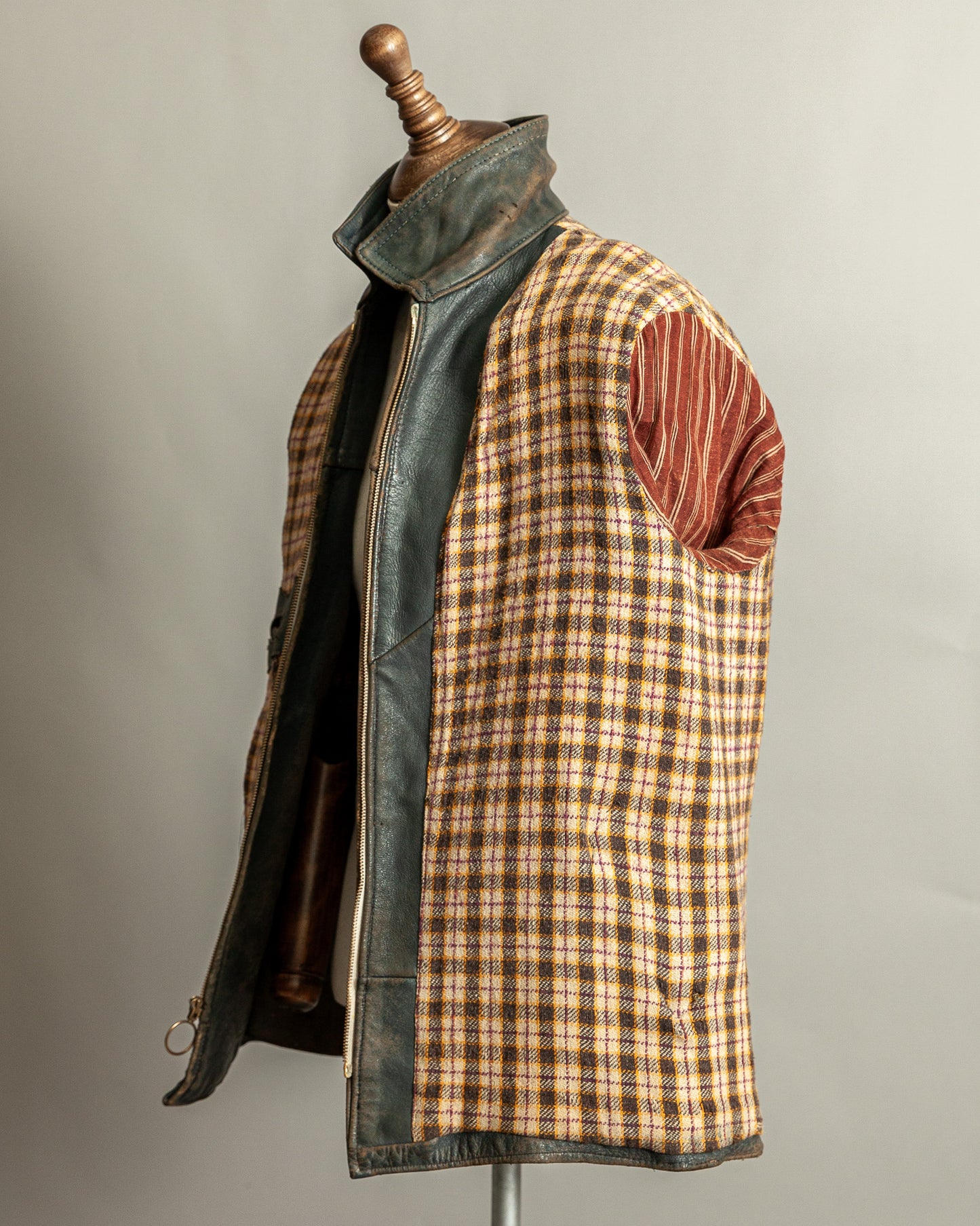 Vintage 1940s French Leather Work Jacket Large (44)