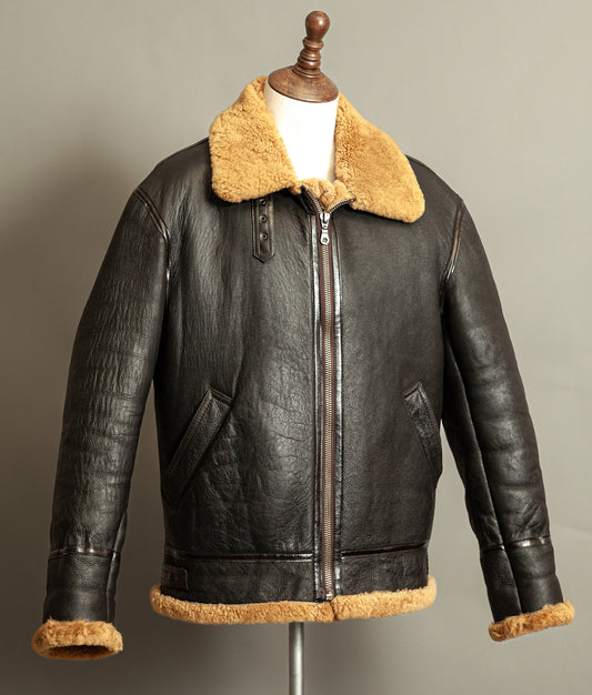 Vintage B-3 Sheepskin Bomber Flying Jacket USAAF - XL (46)