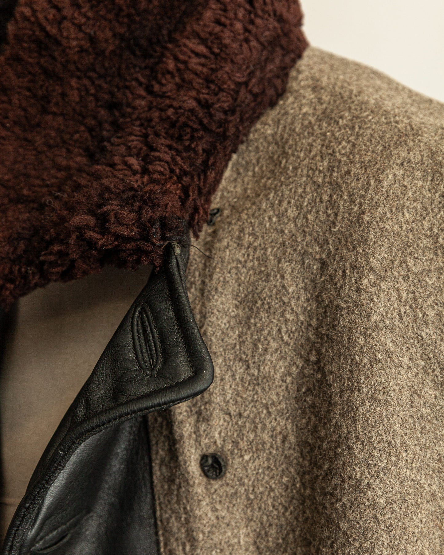 Vintage 1940s Swedish Malungs Military Leather Trench Coat XL (46)