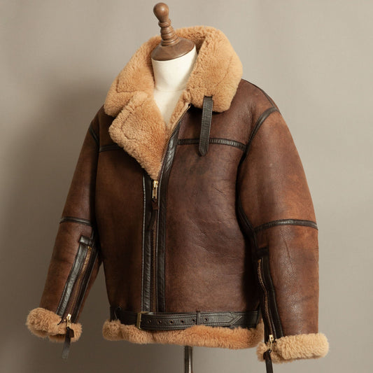 Vintage RAF Irvin Sheepskin Flying Jacket Aviation Leathercraft - Size Large 42-44