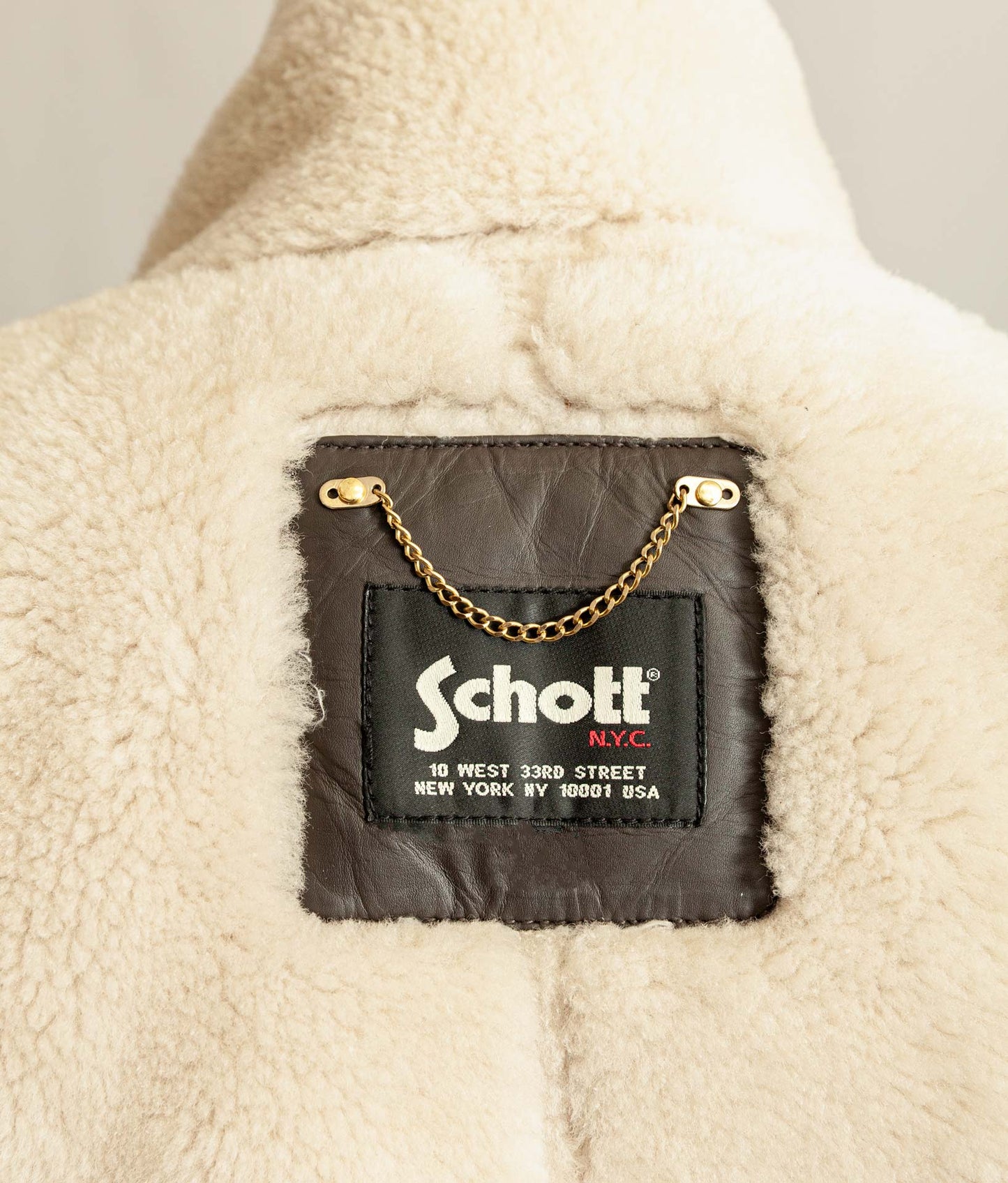 Vintage Schott B3 Sheepskin Bomber Flying Jacket Large (44)