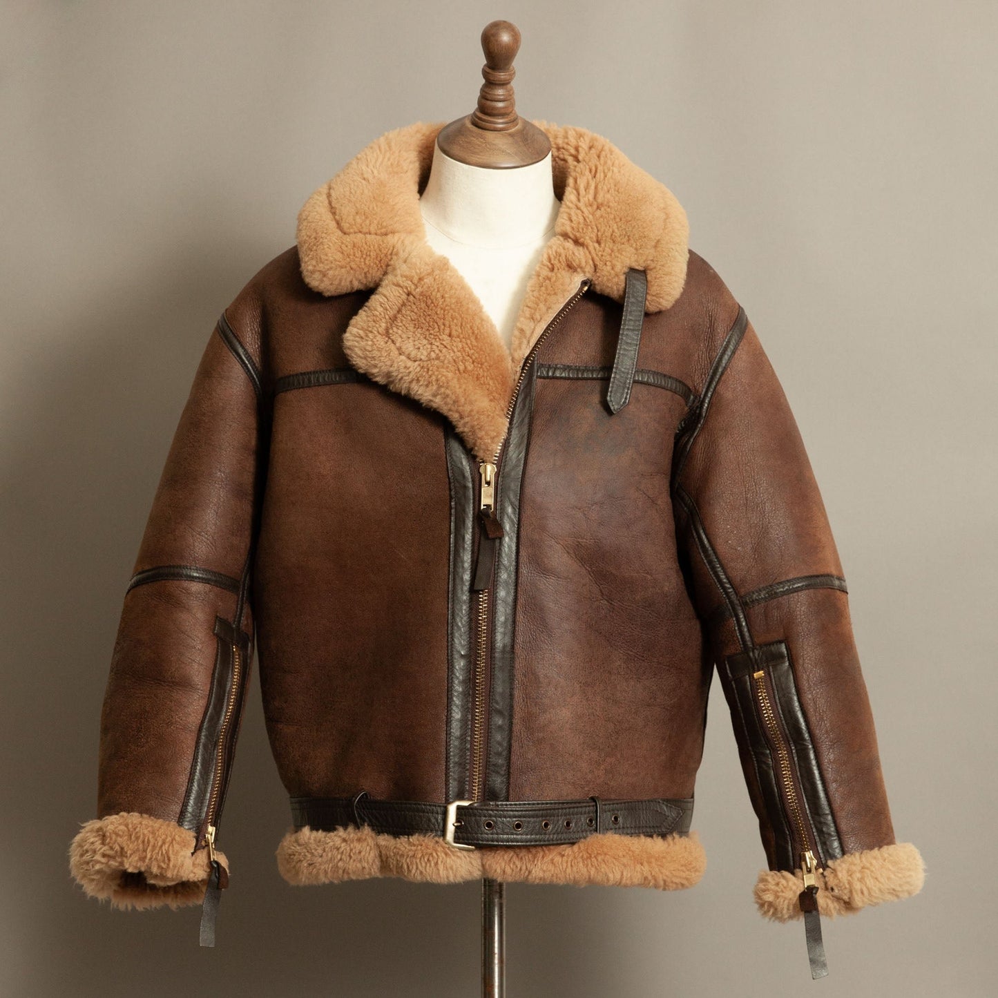 Vintage RAF Irvin Sheepskin Flying Jacket Aviation Leathercraft - Size Large 42-44