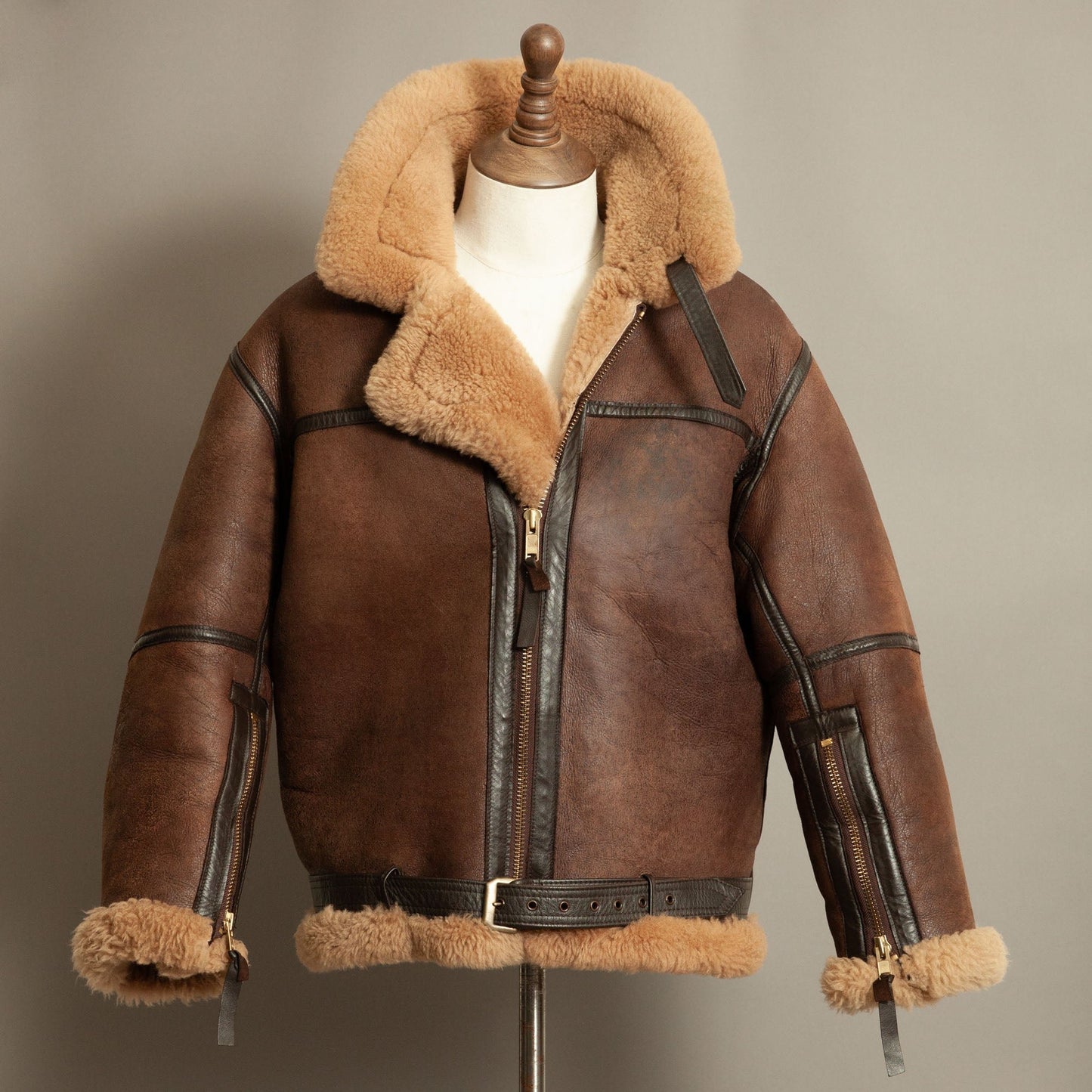 Vintage RAF Irvin Sheepskin Flying Jacket Aviation Leathercraft - Size Large 42-44
