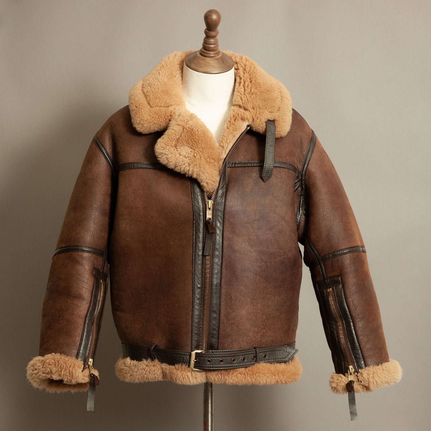 Vintage RAF Irvin Sheepskin Flying Jacket Aviation Leathercraft - Size Large 42-44