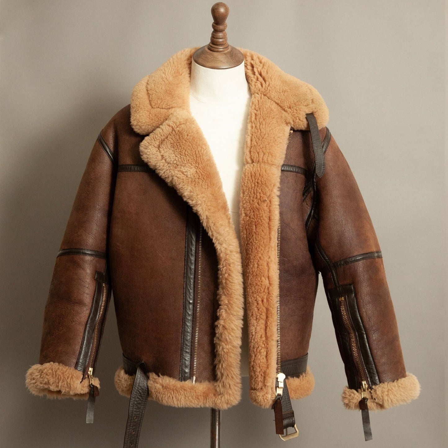 Vintage RAF Irvin Sheepskin Flying Jacket Aviation Leathercraft - Size Large 42-44