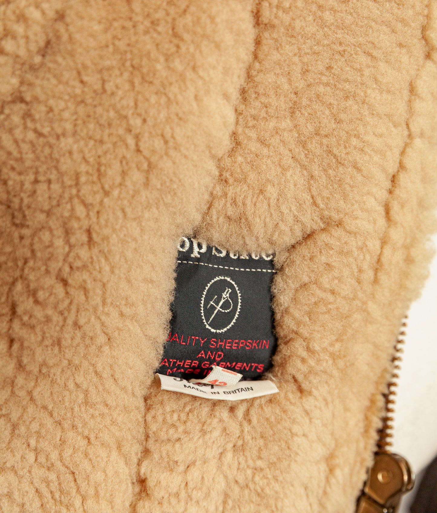 Vintage RAF Irvin Ground Crew Sheepskin Shearling Flying Jacket Medium (42)