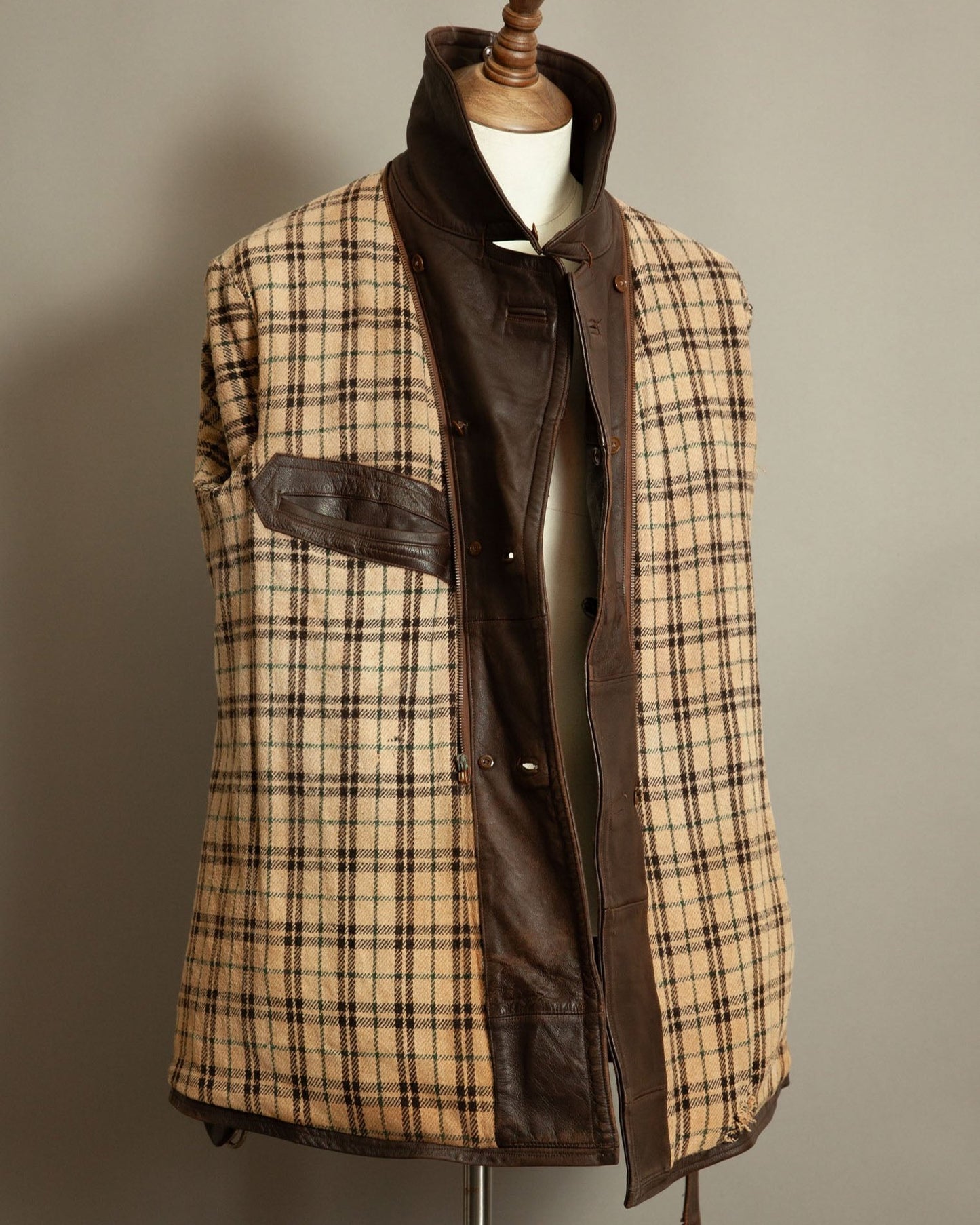 Authentic WW2 1940s French Resistance Leather Trench Coat - Large (42-44)