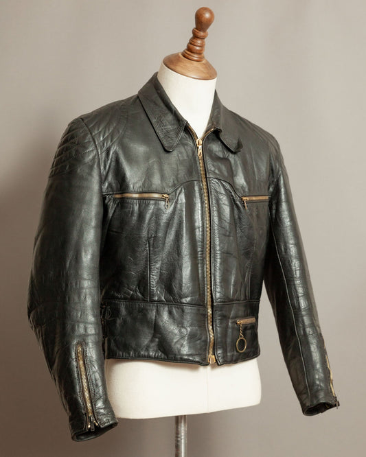 Authentic Vintage WWII German Luftwaffe Horsehide Leather Jacket - Small (38-40)