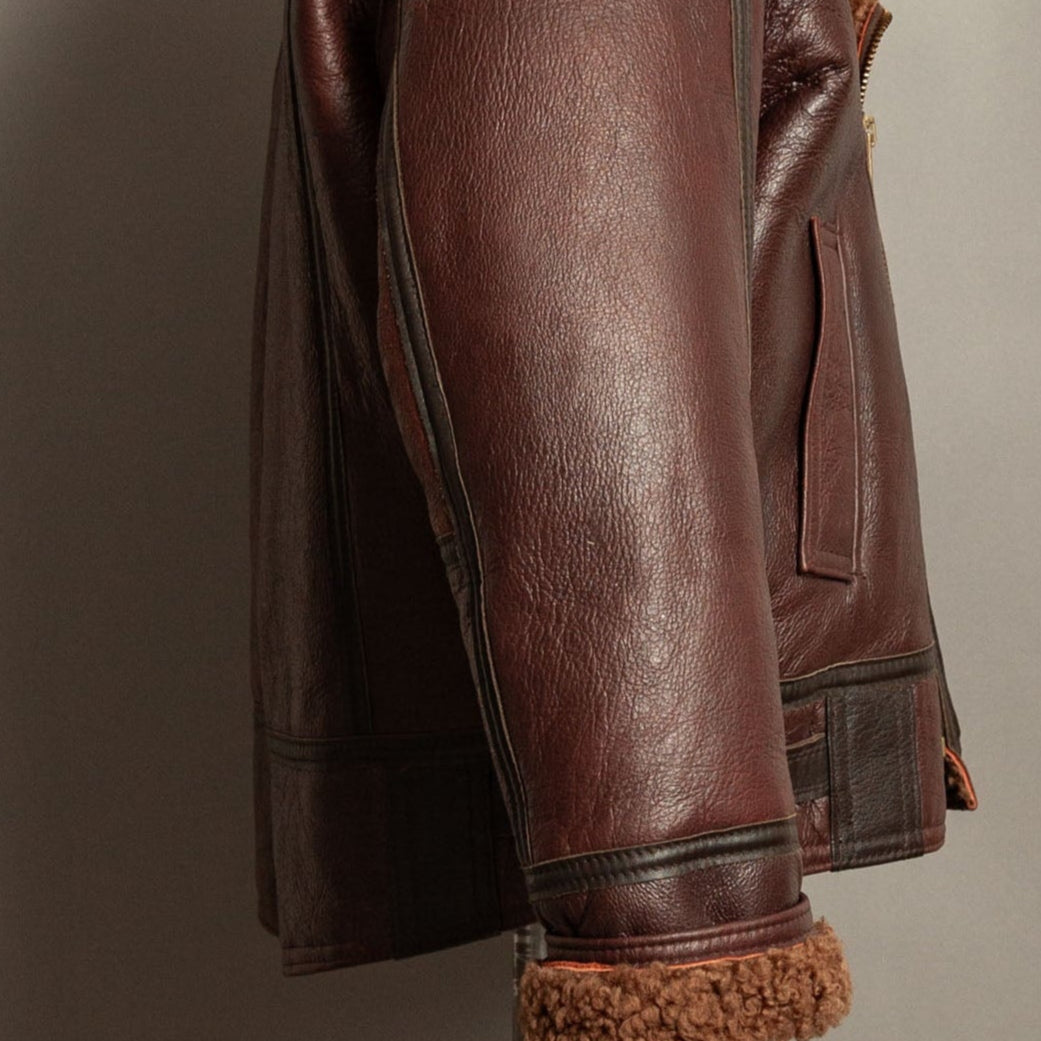 Vintage Tanns of Taunton Sheepskin Flying Bomber Jacket - Size XL (44-46)