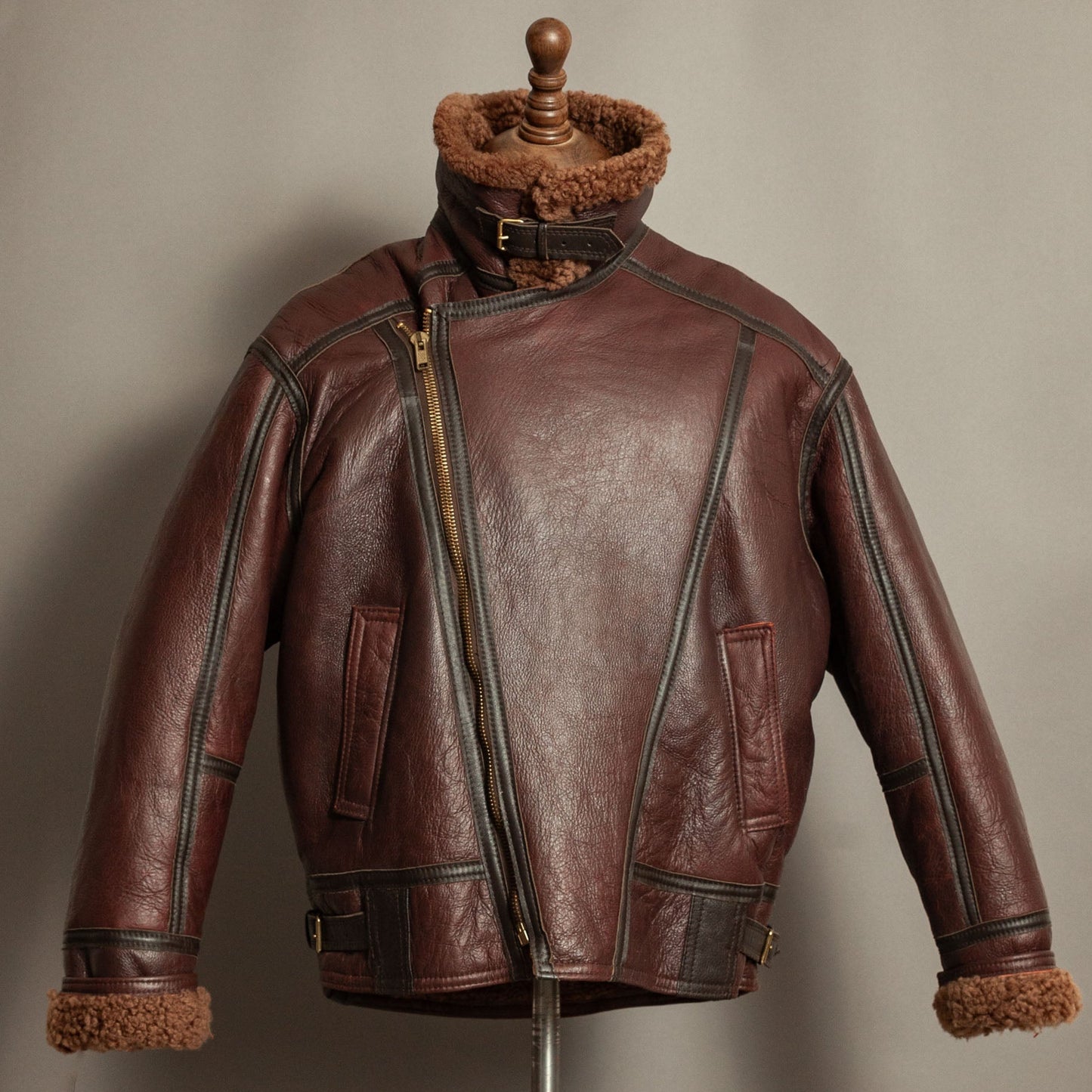Vintage Tanns of Taunton Sheepskin Flying Bomber Jacket - Size XL (44-46)