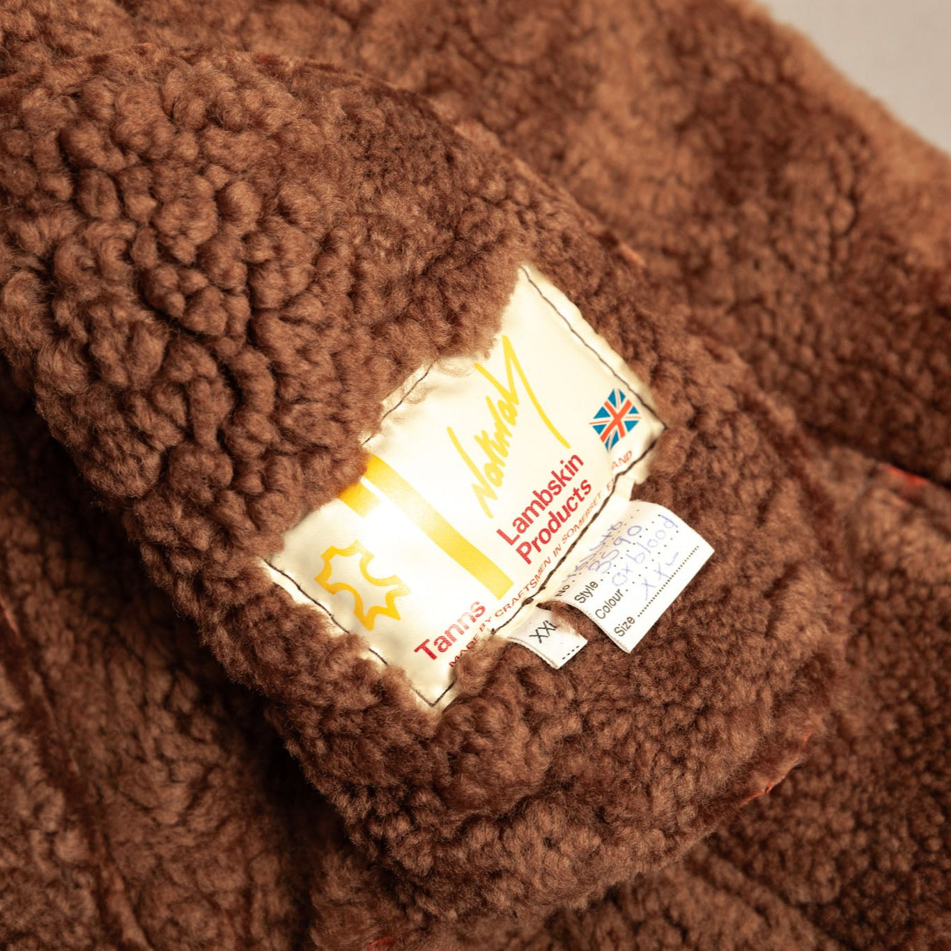 Vintage Tanns of Taunton Sheepskin Flying Bomber Jacket - Size XL (44-46)