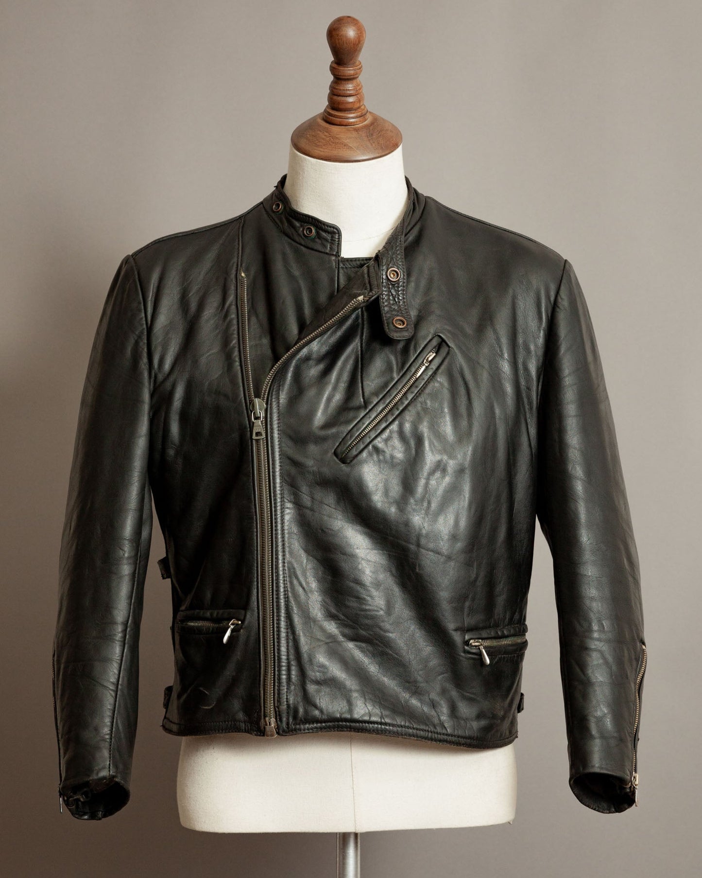 Vintage WW2 German Horsehide Leather Motorcycle Despatch Rider Jacket - Small (38-40)