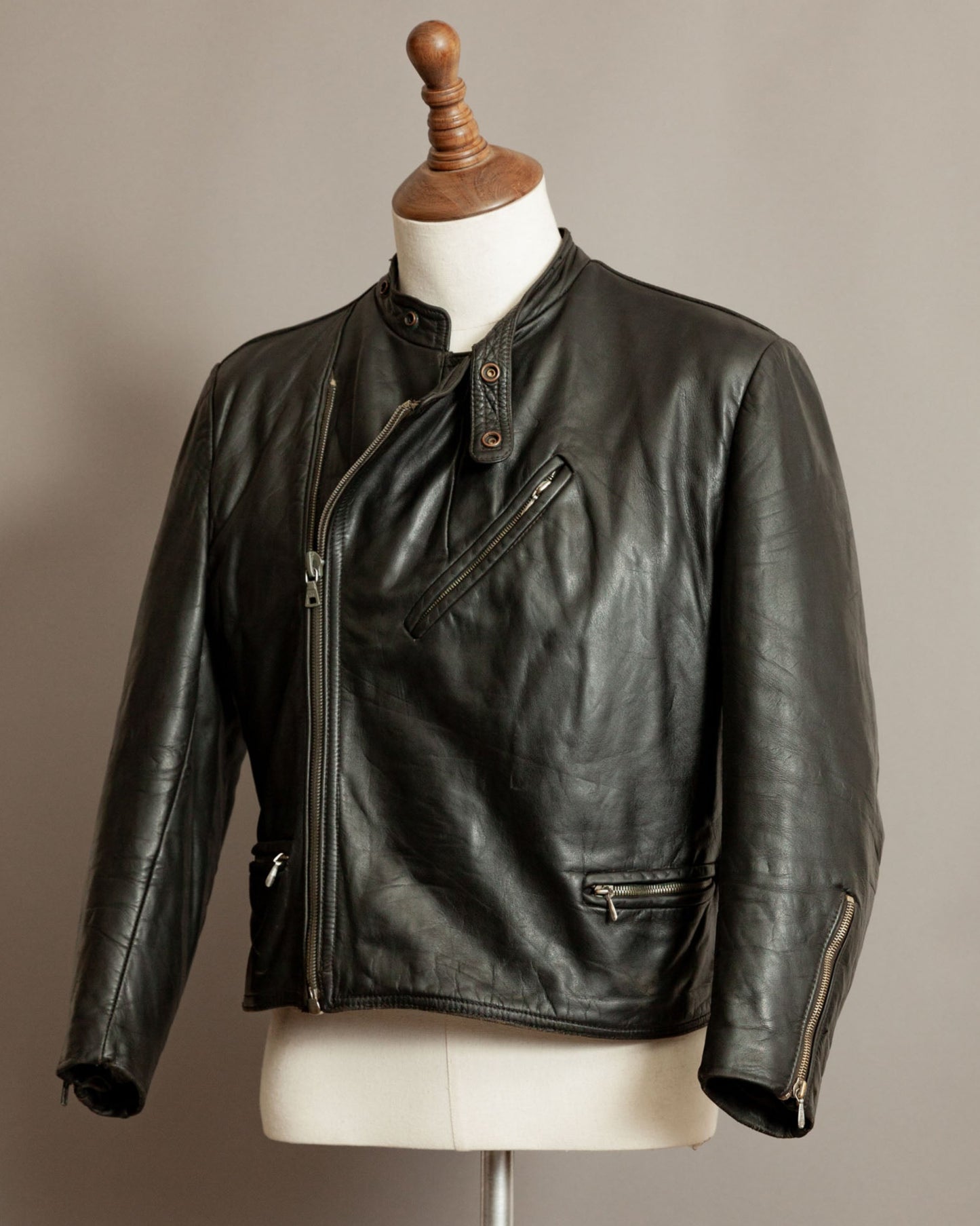 Vintage WW2 German Horsehide Leather Motorcycle Despatch Rider Jacket - Small (38-40)