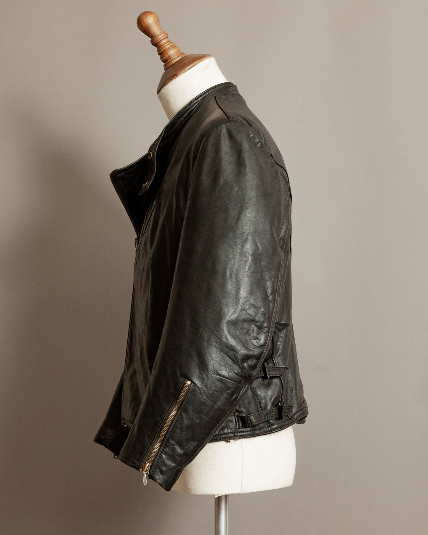 Vintage WW2 German Horsehide Leather Motorcycle Despatch Rider Jacket - Small (38-40)
